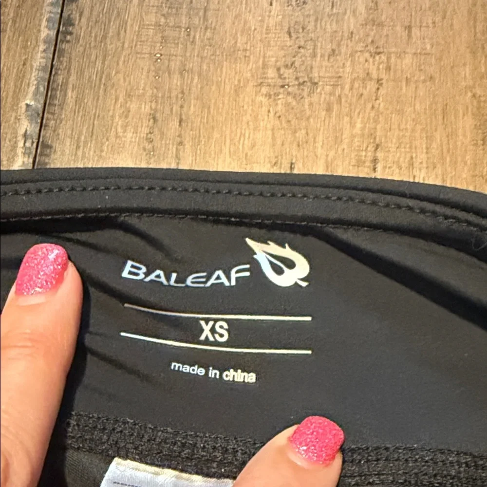 BALEAF Black Women's Bike Shorts with Purple-Pink Side Panels - Picture 2 of 11